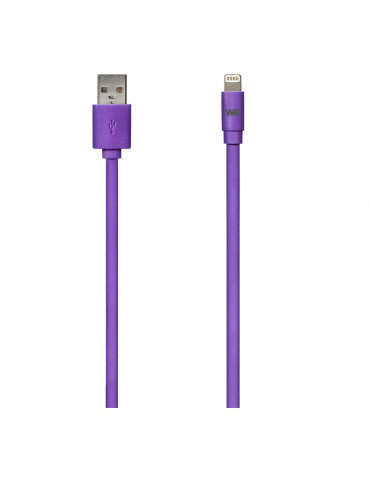 C ble Apple USB/Lightning plat : évite les noeuds 1m Violet - en silicone