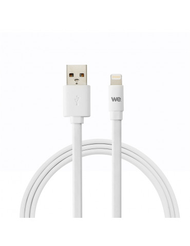 C ble Apple USB/lightning plat: évite de faire des noeuds 2m blanc - en silicone