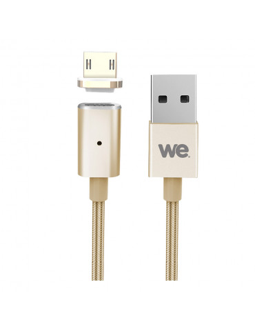C ble USB/micro USB magnétique or - nylon tressé - 1.20m