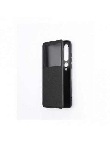 ***WE Etui folio CLASSIQUE XIAOMI MI 10 PRO Noir - Avec fen tre