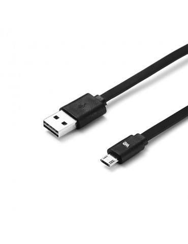C ble USB/micro USB plat 1m noir - reversible