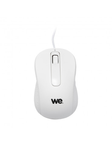 Souris filaire WE 1200DPI , USB, longeur c ble 1.5m finition métallique blanche