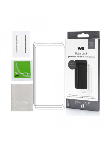 WE BUNDLE 3 verres trempés IPHONE 15