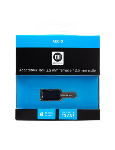 Adaptateur Jack 3.5mm F/2.5mm M noir