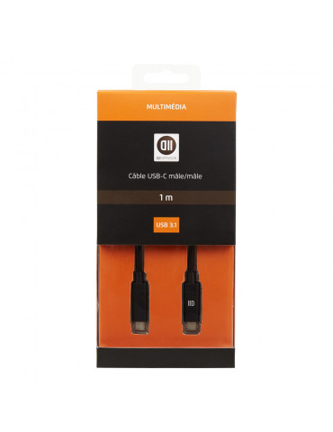 C ble USB-C 3.1/USB-C m le/m le 1m – noir new connecteur tablette/smartphone