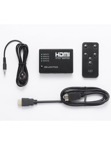 Switch HDMI 4 entrées 1 sortie support le 4K avec une télécommande + c ble HDMI