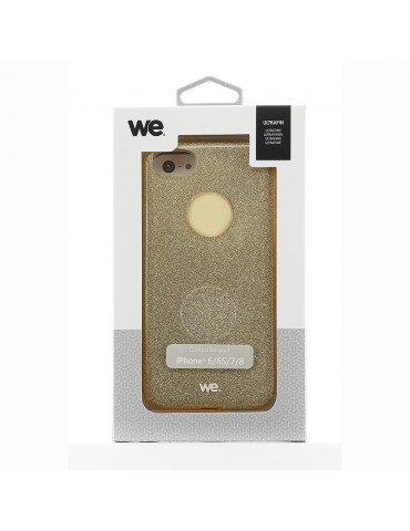 We coque de protection PAILLETTES APPLE IPHONE 6 / 6S / 7 / 8 / SE 2020 Or: Effe