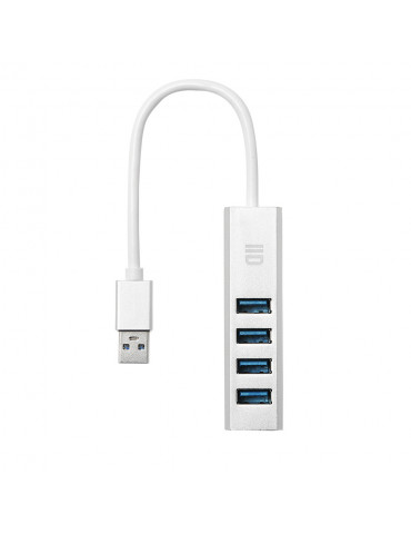 Hub 4 ports USB 3.0 2 alimentations possibles PC ou secteur Inclus c ble micro U
