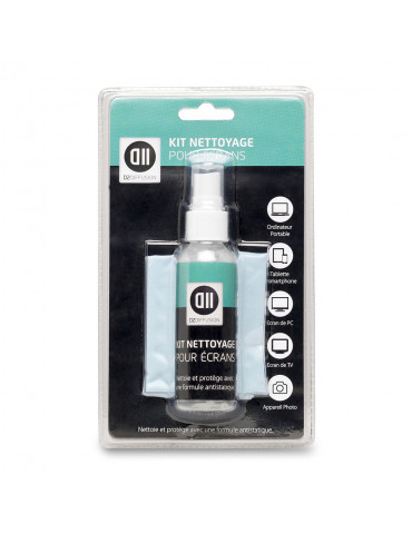 Kit de nettoyage -1 spray de 60ml + 1 chiffonnette en microfibres 20x30cm