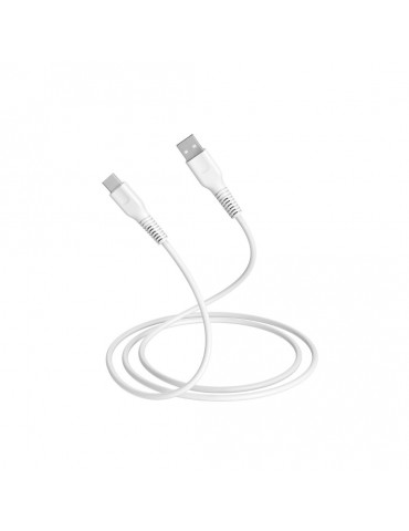 C ble USB A/USB-C 2.0 Male/Male - 15W - Longueur 1.50M - Blanc - en sachet