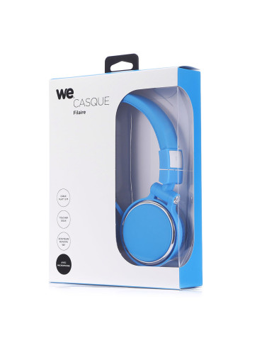 Casque filaire bleu avec...