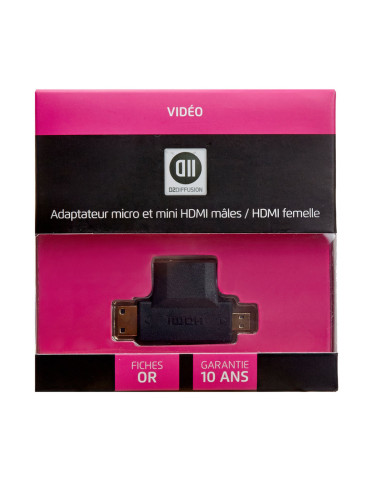 Adaptateur 2 en 1 HDMI port...