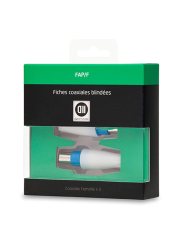 2 Fiches Coax Femelle 9.52mm